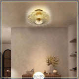 plafonnier en verre vintage