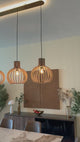 Suspension bohème chic en bois naturel WOODY | 100% Personnalisable