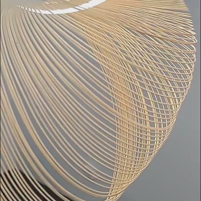 Suspension voile sculpturale en bois