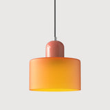 Suspension en verre coloré | Élégance rétro & touche pop Orange / Rose