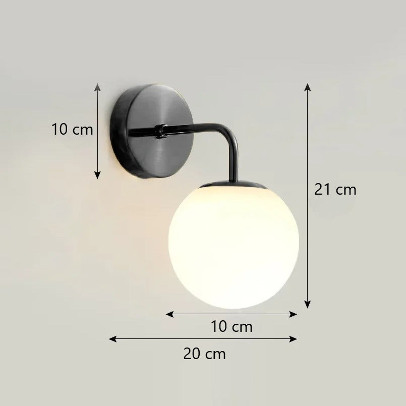Applique murale globe dépoli suspendu | Luminaire chic et tendance