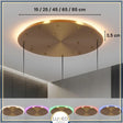 Socle de plafond rond pour suspensions multiples , LED, or ou noir