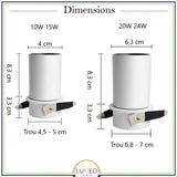 Spot encastré orientable design | Aluminium blanc ou noir