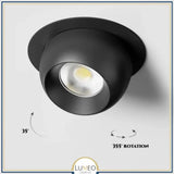 Spot encastré orientable design boule| Finition noire ou blanche