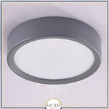 Spot LED extra plat multicolore | Éclairage discret pour plafond vitrine ou meuble 7W / Gris / Blanc froid