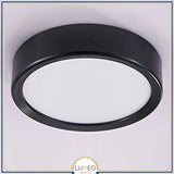 Spot LED extra plat multicolore | Éclairage discret pour plafond vitrine ou meuble 7W / Noir / Blanc froid