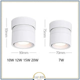 Spot plafonnier LED orientable | Design compact & coloré