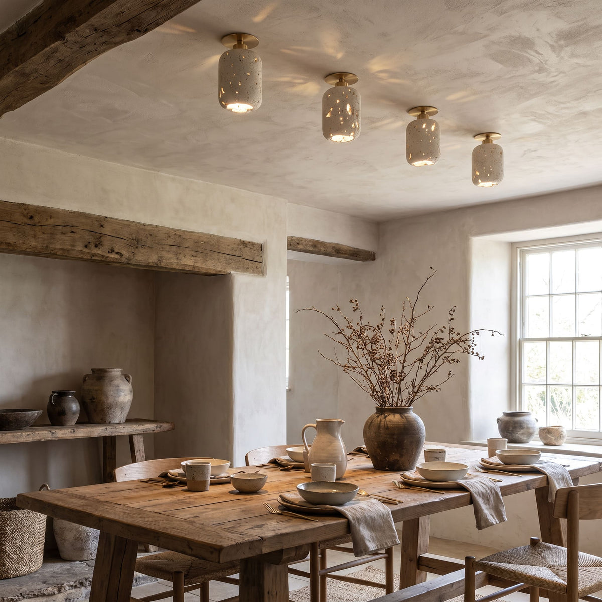 Spot en pierre naturelle ajourée | Artisanale & Sculpturale