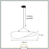 Suspension aérienne en tissu style Wabi sabi 60 cm