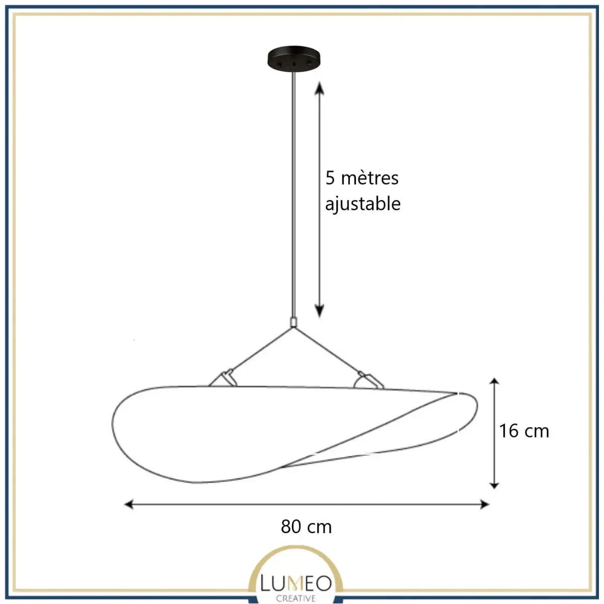 Suspension aérienne en tissu style Wabi sabi 80 cm