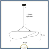 Suspension aérienne en tissu style Wabi sabi 80 cm