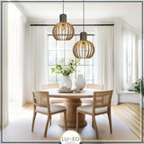 suspension en bois scandinave pour salle a manger, cuisine et salon