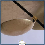 Suspension chic au design moderne | Noir & or ou blanche & or