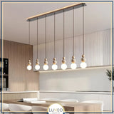 Suspension chic en verre opalin pierre naturelle et bois | PERLINE