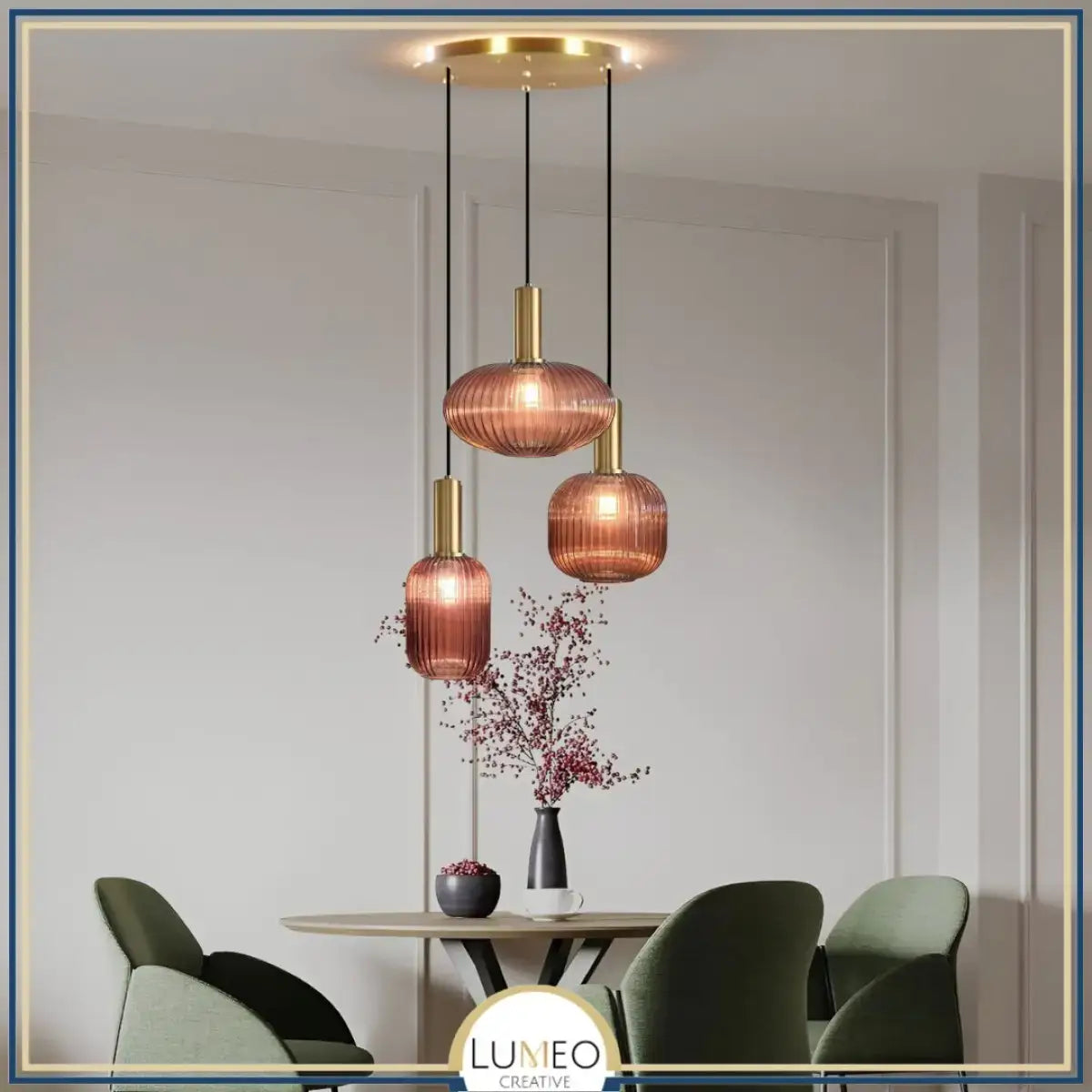 suspension terracotta en verre