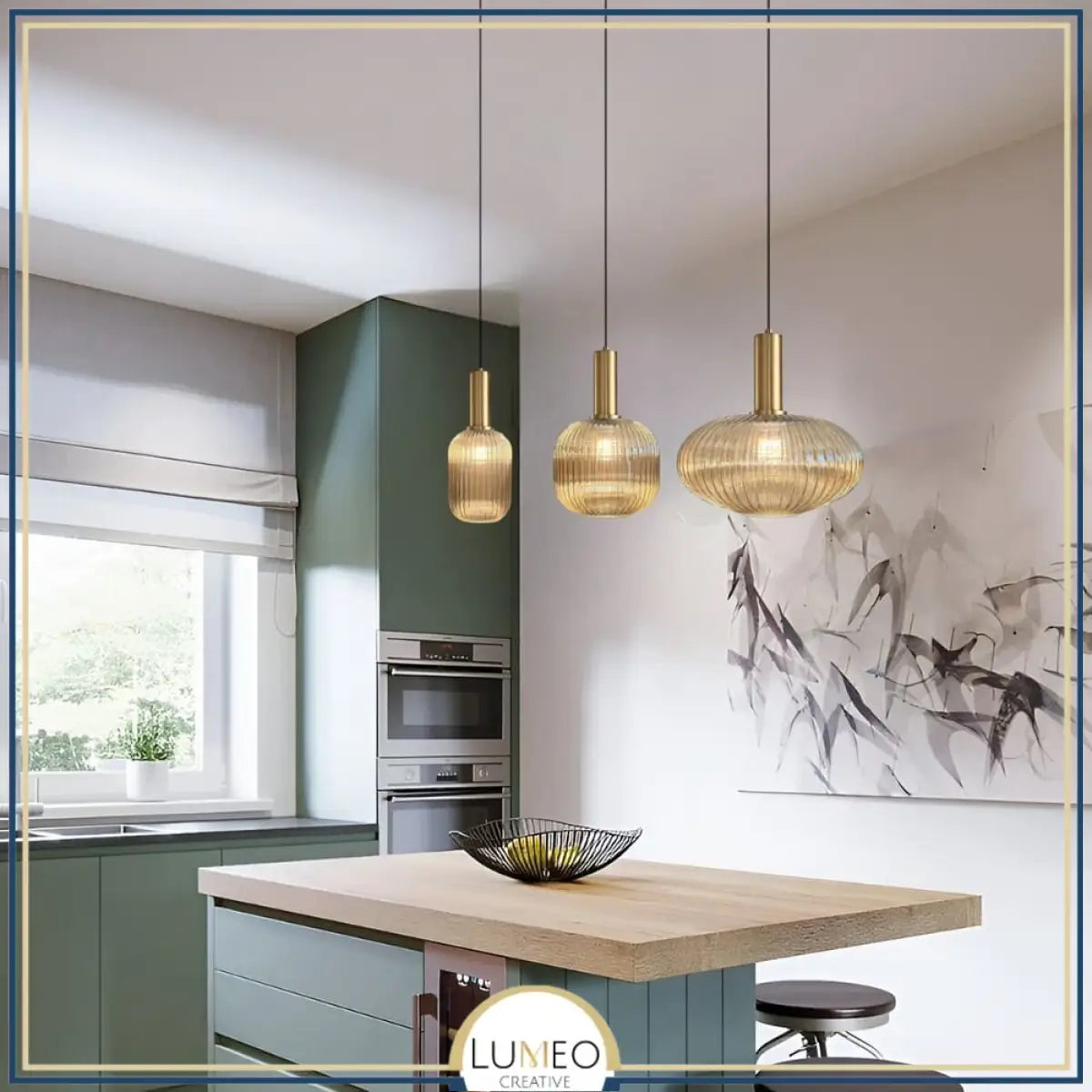 suspension 3 lampes cuisine