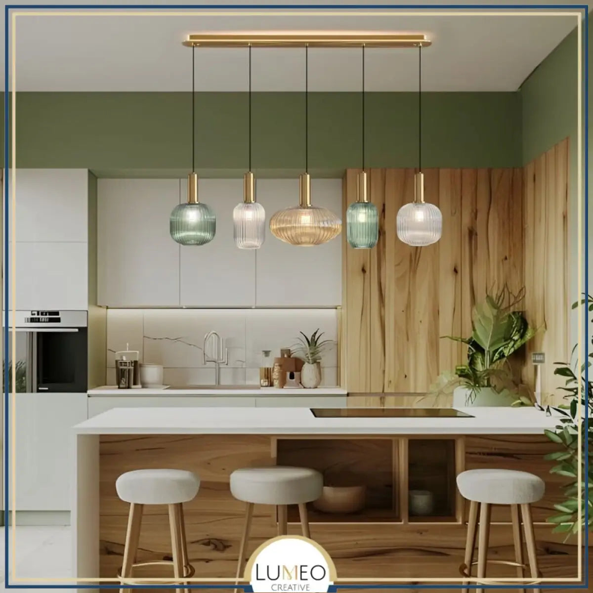 suspension verre pour ilot de cuisine