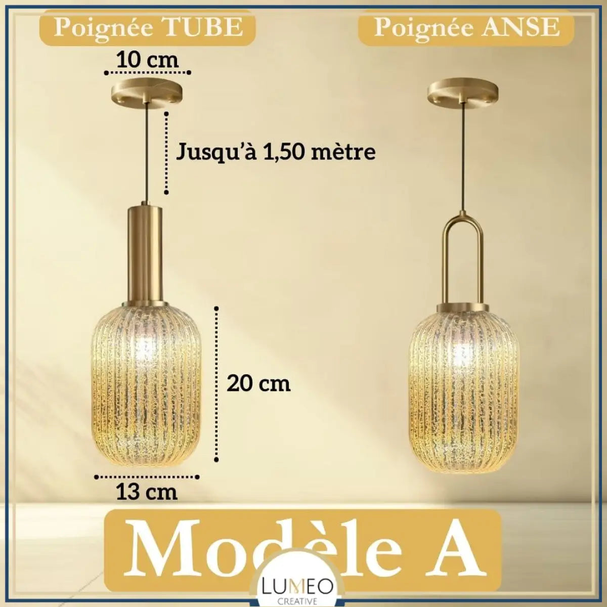 CRISTALI | 1 Suspension Gold édition / A / Tube