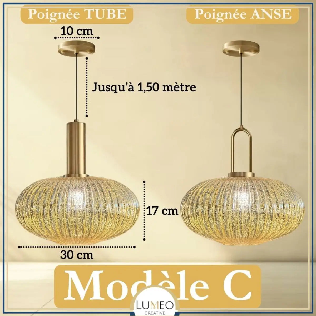 CRISTALI | 1 Suspension Gold édition / C / Tube