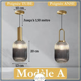 CRISTALI | 1 Suspension Gris intense / A / Tube