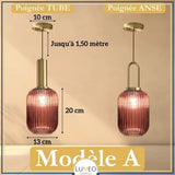 CRISTALI | 1 Suspension Rouge brique / A / Tube