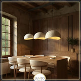 suspension en beton style wabi sabi pour interieur pierre et bois