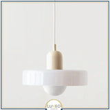 Suspension design pop & colorée | Éclat rétro Blanc / Blanc