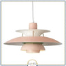 Suspension design soucoupes multicolores | Pop & Rétro chic 30cm / Rose