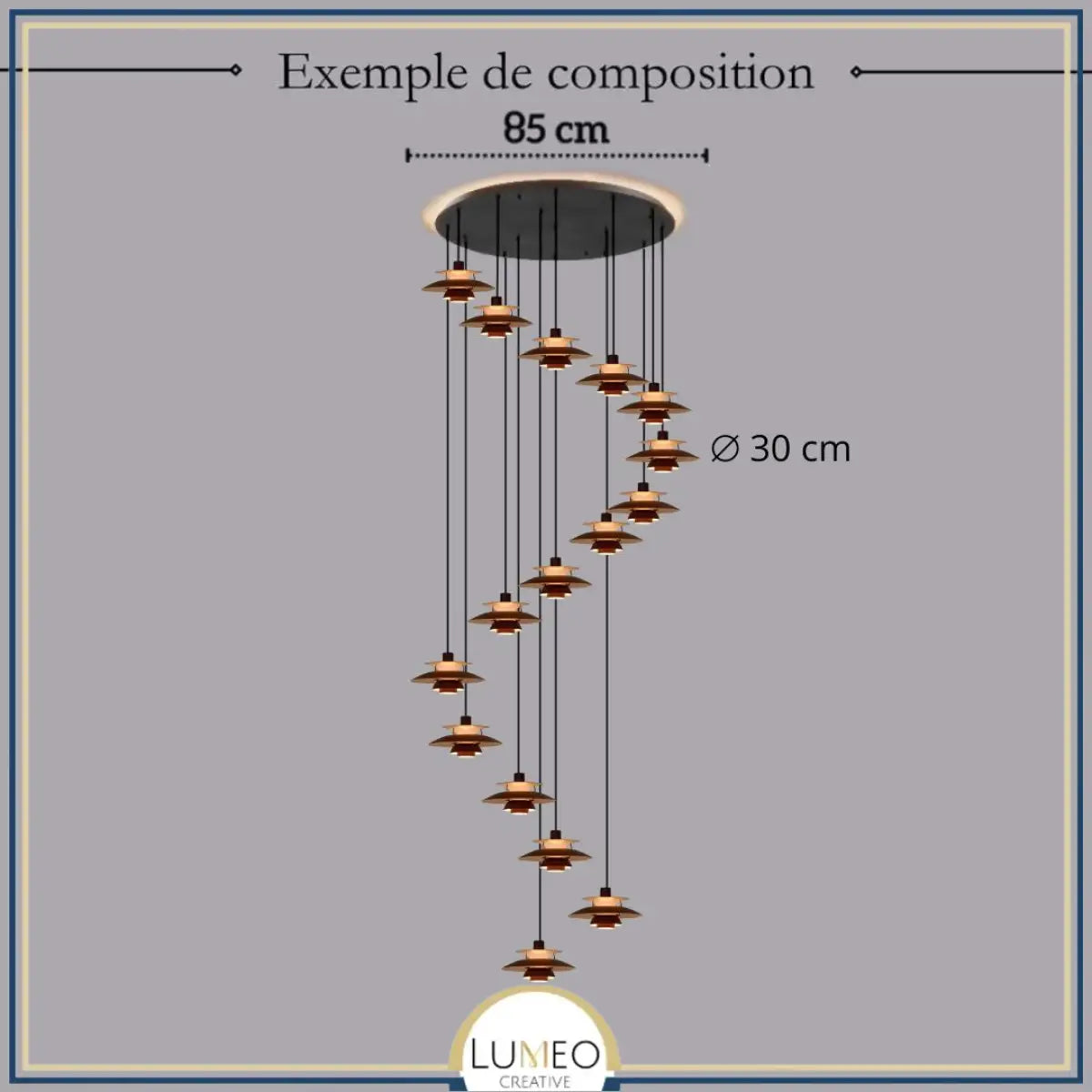 Suspension design soucoupes multicolores | Pop & Rétro chic