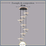 Suspension disque en marbre naturel | Luminaire haut de gamme à LED