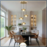 lustre en cuivre salle à manger