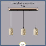 Suspension en pierre naturelle ajourée | Artisanale & Sculpturale