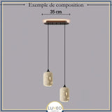Suspension en pierre naturelle ajourée | Artisanale & Sculpturale