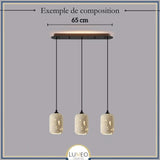 Suspension en pierre naturelle ajourée | Artisanale & Sculpturale