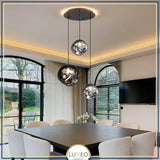 Suspension en verre soufflé style boule de lave | Création modulable