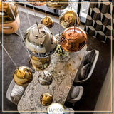 Suspension en verre soufflé style boule de lave | Création modulable