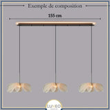 Suspension fleur en tissu au style Japandi