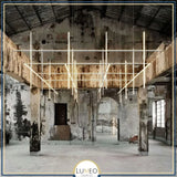 Suspension géométrique LED contemporaine | Tubes personnalisables