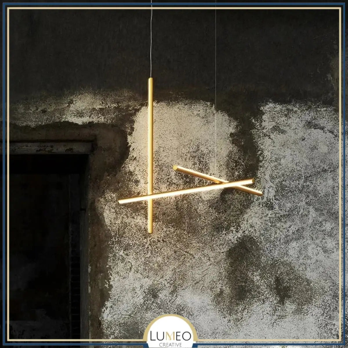 Suspension géométrique LED contemporaine | Tubes personnalisables