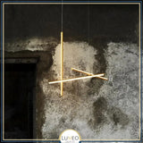 Suspension géométrique LED contemporaine | Tubes personnalisables
