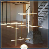 Suspension géométrique LED contemporaine | Tubes personnalisables
