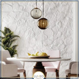 Suspension globe en verre nervuré | Éclat rétro & charme coloré