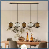 Suspension globe en verre nervuré | Éclat rétro & charme coloré