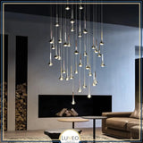 Suspension goutte noire et or | Luminaire suspendu pour éclairage ciblé et élégant