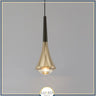 Suspension goutte noire et or | Luminaire suspendu pour éclairage ciblé et élégant Noir + Or / Blanc chaud