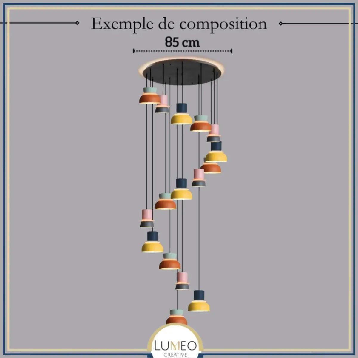 Suspension macaron colorée personnalisable
