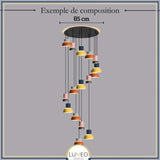 Suspension macaron colorée personnalisable