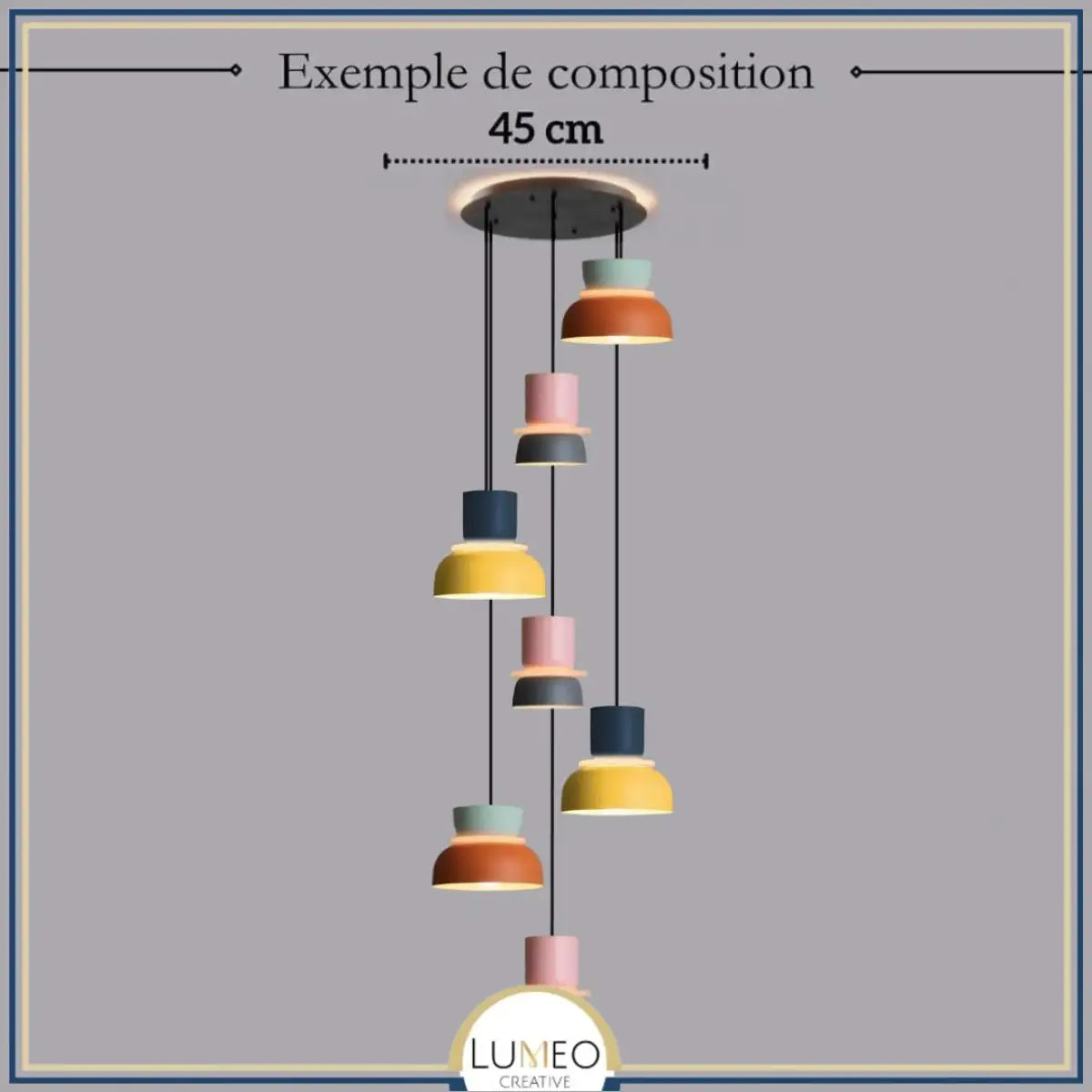 Suspension macaron colorée personnalisable