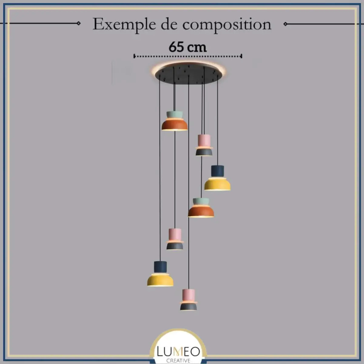 Suspension macaron colorée personnalisable