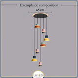 Suspension macaron colorée personnalisable